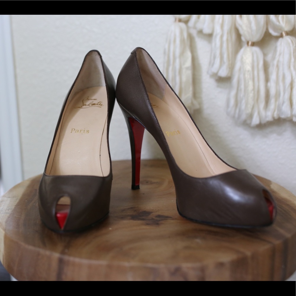 Christian Louboutin peep-toe heels